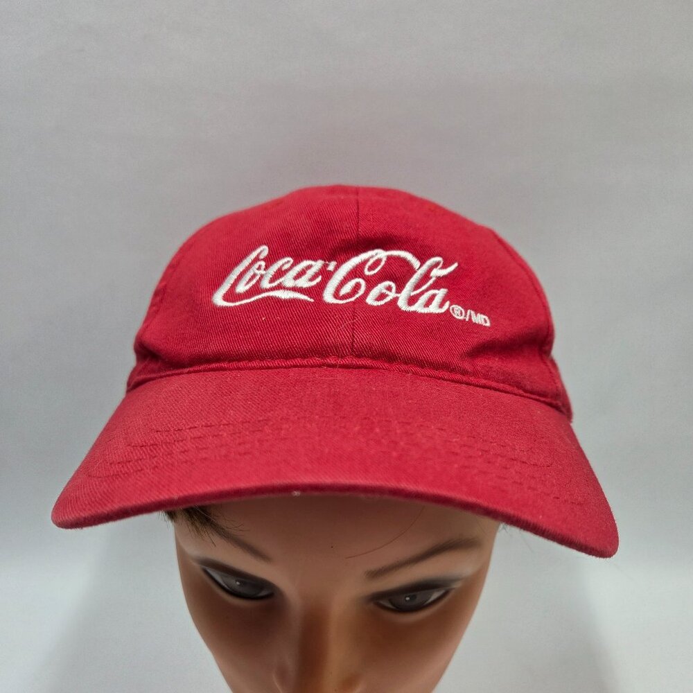 Coca Cola Hat Adjustable Embroidered Logo Red Adjustable OSFM Cotton